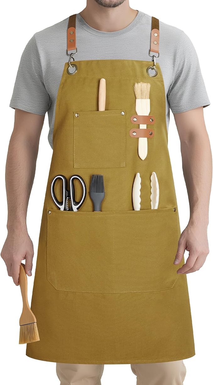 Syntus Chef Apron for Men Women Kitchen Cooking Apron by Syntus