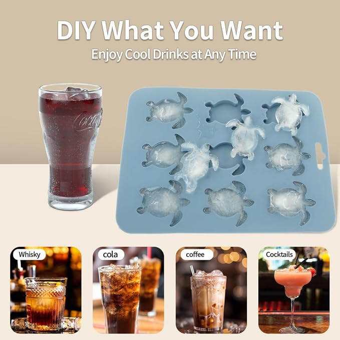 Ice Cube Mold Turtle Shaped Silicone Ice Cube Tray - Image 5