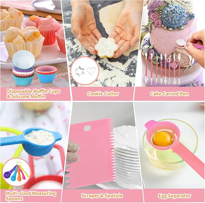 Cake Decorating Supplies Tools Kit: 358pcs Baking Accessories - Image 5