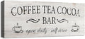 Coffee Tea Cocoa Bar Sign Decor Farmhouse Wall Plaque by SOOTHAN