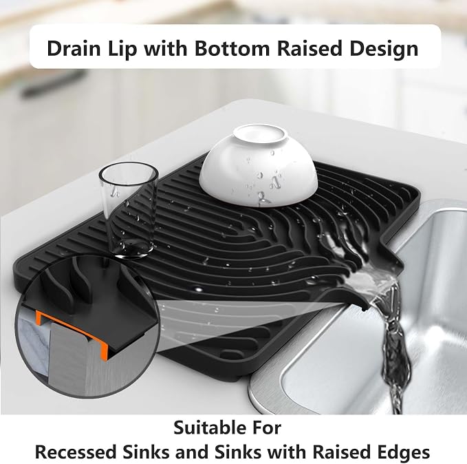 Dish Drying Mat for Kitchen Counter, - Image 3