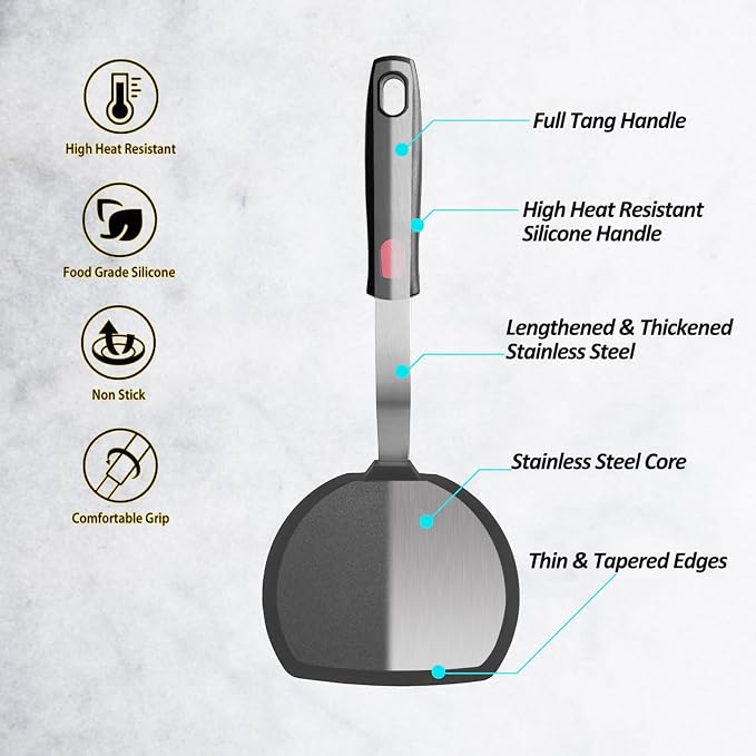 Silicone Pancake Spatula Turner - Image 2