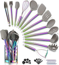 38 Piece Silicone kitchen Cooking Utensils Set by HOMQUEN