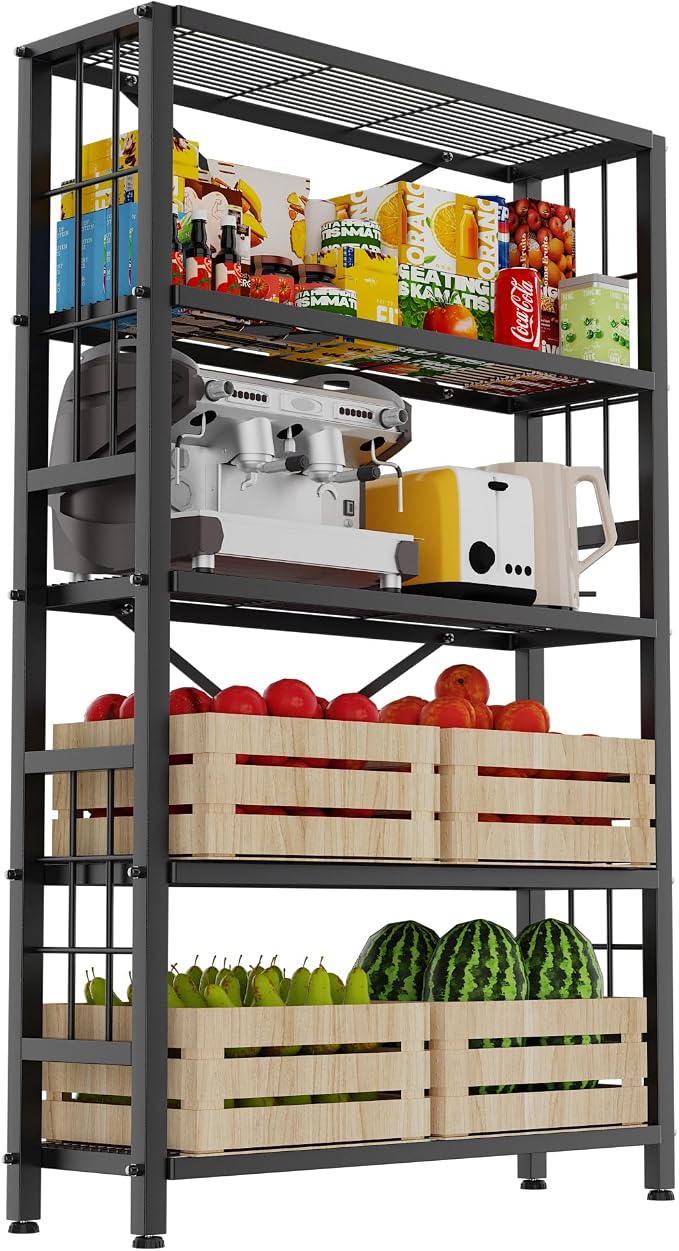 GIOTORENT 5-Wire Heavy-Duty Shelf, Standing Storage Shelves, Metal Shelving by GIOTORENT