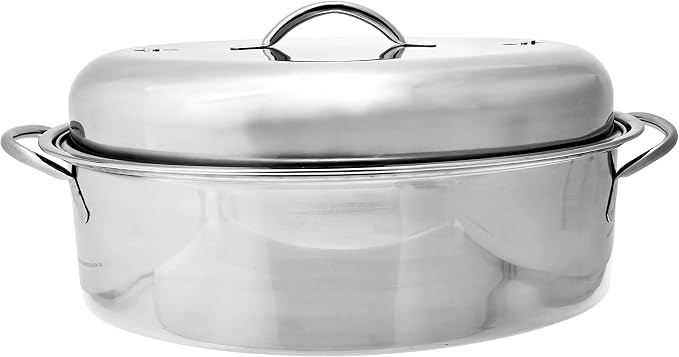 Fox Run Oval Roaster Set, Stainless Steel - Image 2