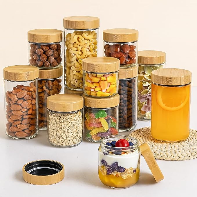 TBWIND 4 Pack 10oz Glass Jars - Image 2