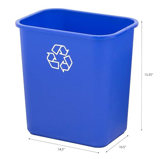 United Solutions 7 Gallon/28 Quart Efficient Recycle Wastebasket | Fits Under - Image 3