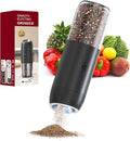 Gravity Electric Salt and Pepper Grinder Set Rechargeable, External Adjustable by Jasee
