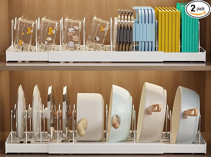 Mustorn 2 Pack Pots and Pans Organizer Under Cabinet by MUSTORN