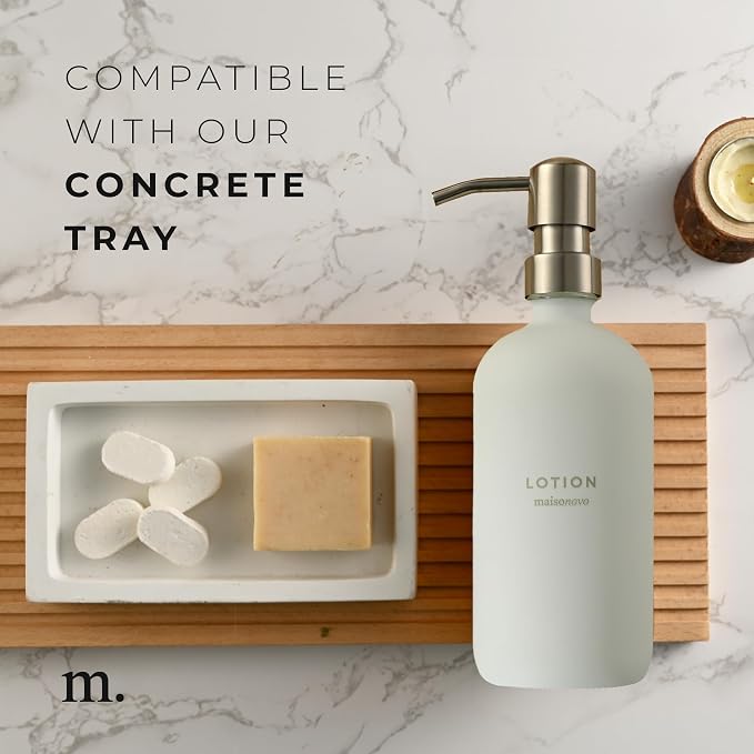 MaisoNovo Soap Dispenser 2-Piece Set | 16.9oz White Bottles - Image 8