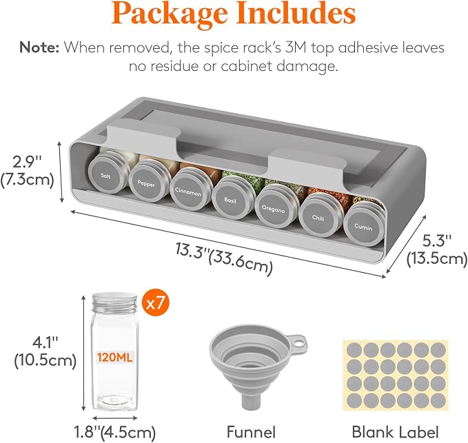 Lifewit Under Cabinet Spice Rack Organizer - Image 2