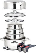 Magma 10 Piece Gourmet Nesting Stainless Steel Cookware Set, Induction by MagmaProducts