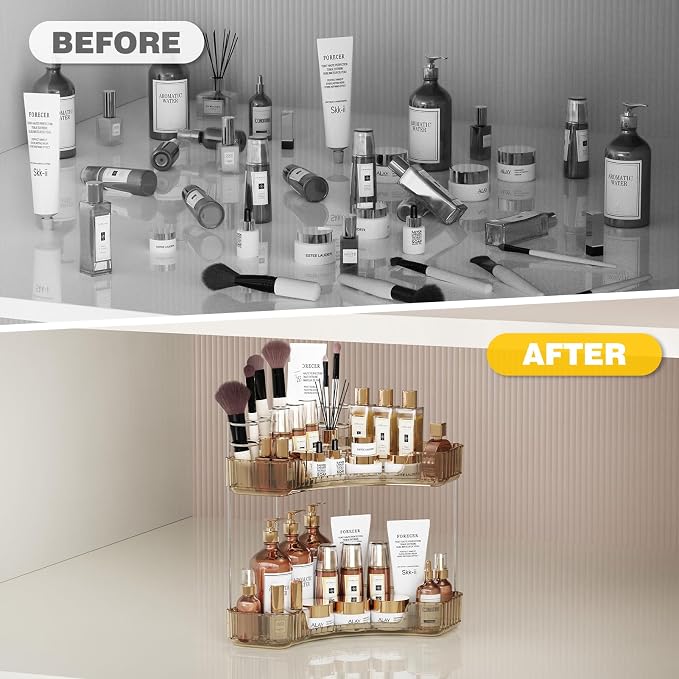 Asayuee 2-Tier Corner Bathroom Counter Organizer - Image 7