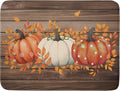 Autumn Pumpkin Dish Drying Mat Rustic Wood Dish Drainer Mats Fast Dry by Giwawa