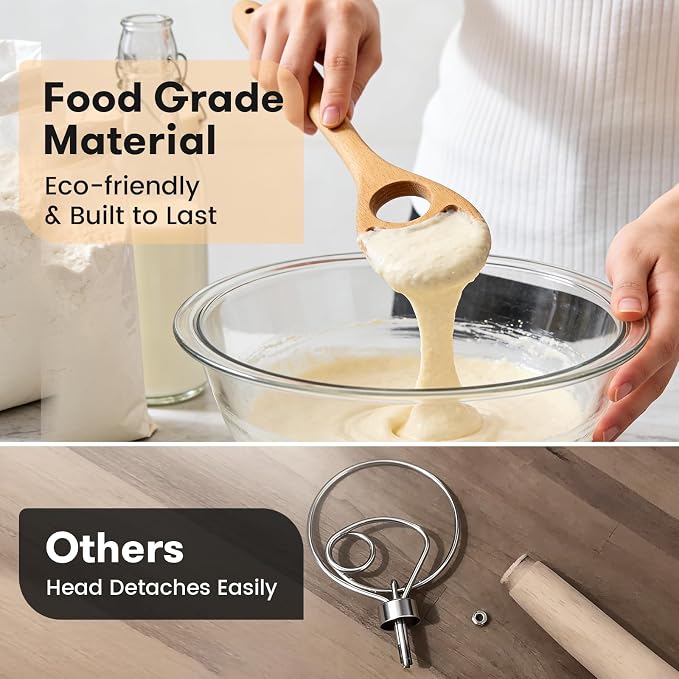 Wooden Danish Dough Whisk - Image 3
