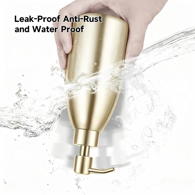 304 Stainless Steel Soap Dispenser 16oz Rust-Proof Liquid Soap Pump Bottle - Image 5