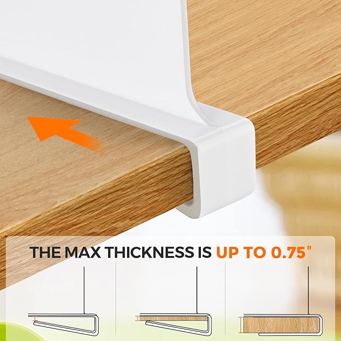 JOY DECOR 6 Pack Acrylic White Shelf Dividers - Image 3