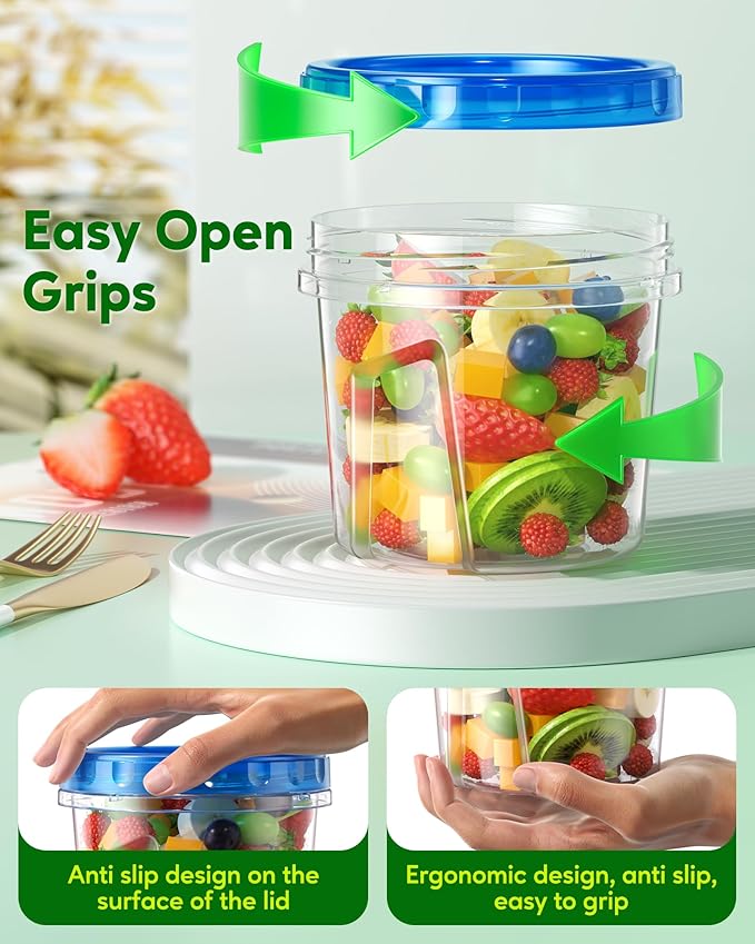 Canfanni 8 Pack-24 OZ Freezer Storage Containers, Plastic Soup Container - Image 6
