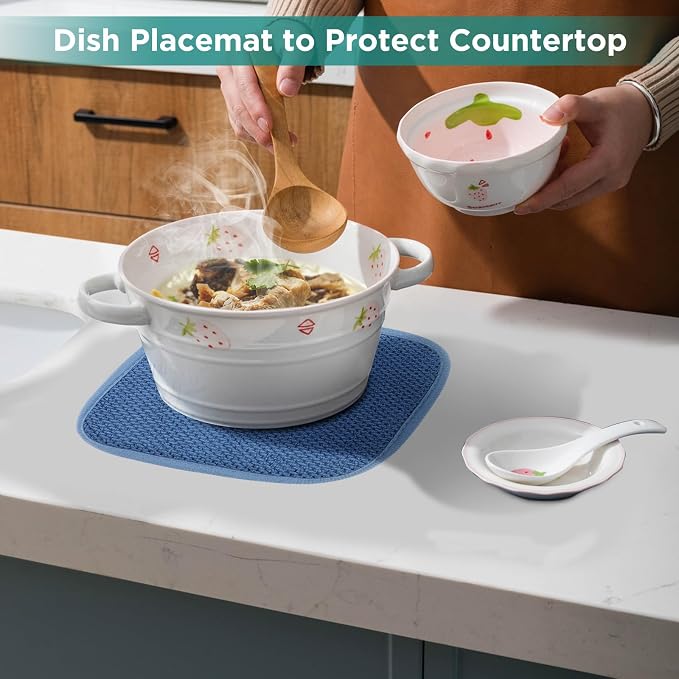 GeeRic Microfiber Dish Drying Mat, Super Absorbent Kitchen Dish Drying Pad - Image 6
