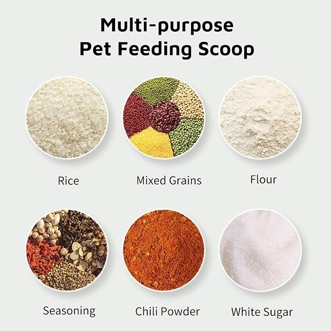 2 PACK 1 Cup Capacity Dog and Cat Plastic Pet Food Scoop - Image 8