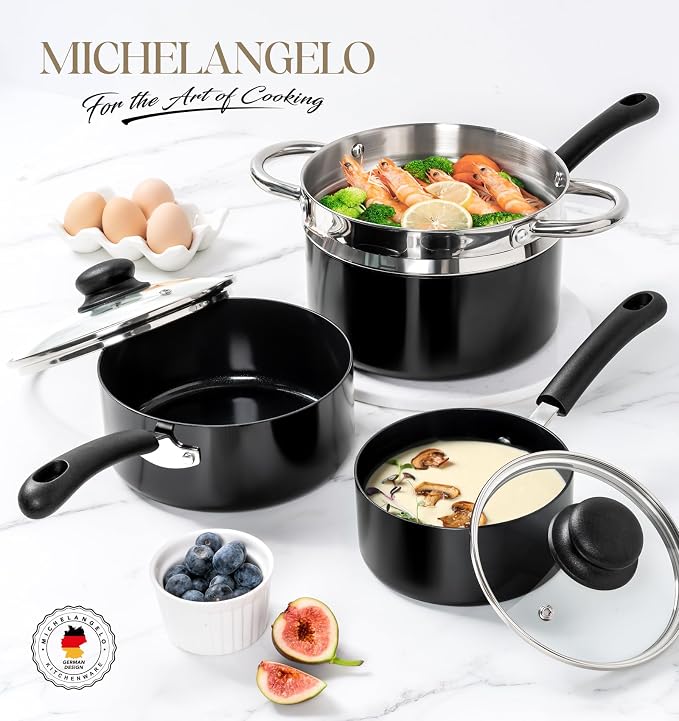 MICHELANGELO Nonstick Saucepan - Image 7