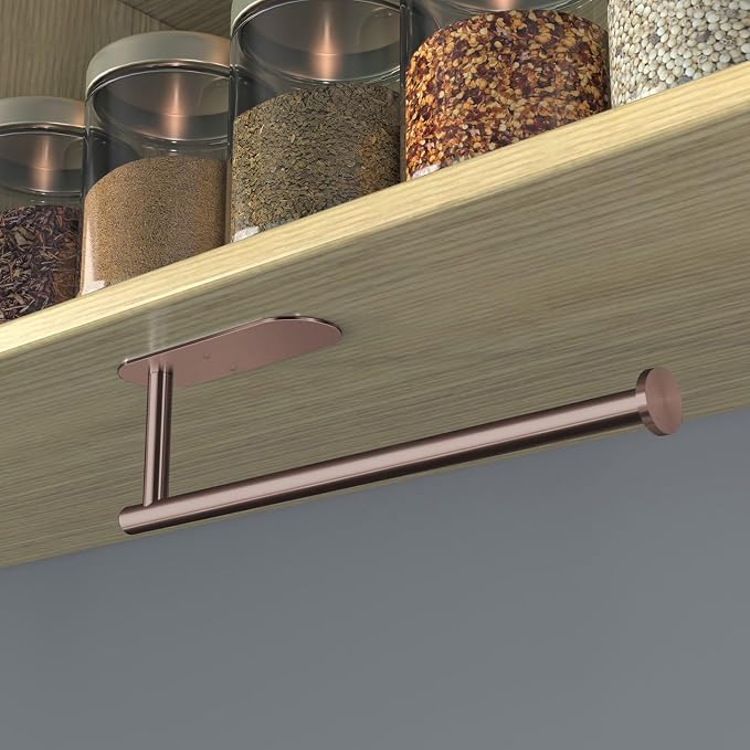 VAEHOLD Adhesive Paper Towel Holder Under Cabinet Wall Mount - Image 4