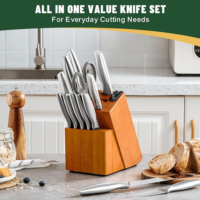 Knife Set, EWFEN 14-Piece Kitchen Knife Set - Image 3