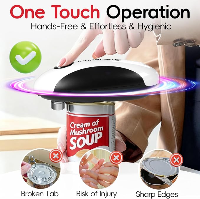 YARRAMATE Electric Can Opener, One Touch Rechargeable Automatic Can Openers - Image 2