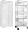 BIEAMA Bun Rack Cover – 20 Tier Commercial Bakers Racks Sheet Pan Rack Cover PVC by BIEAMA