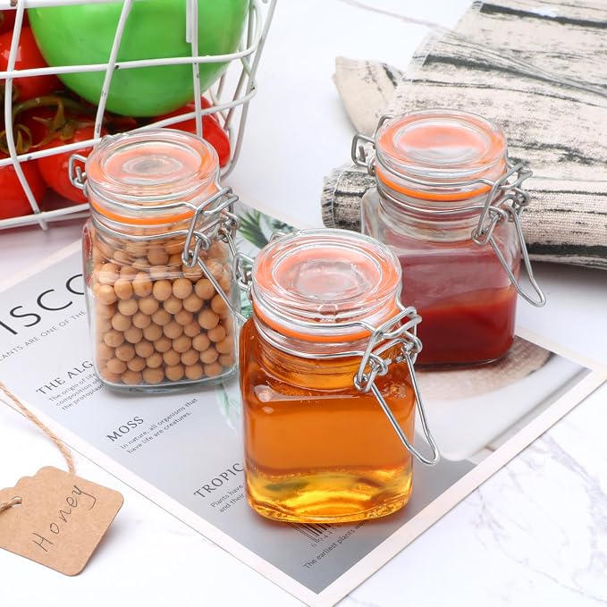 Encheng 4 oz Glass Jars With Airtight Lids And Leak Proof Rubber Gasket - Image 5