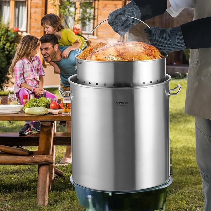 VEVOR Stainless Steel Stockpot, 84 Quart Large Cooking Pots, Cookware Sauce Pot - Image 8