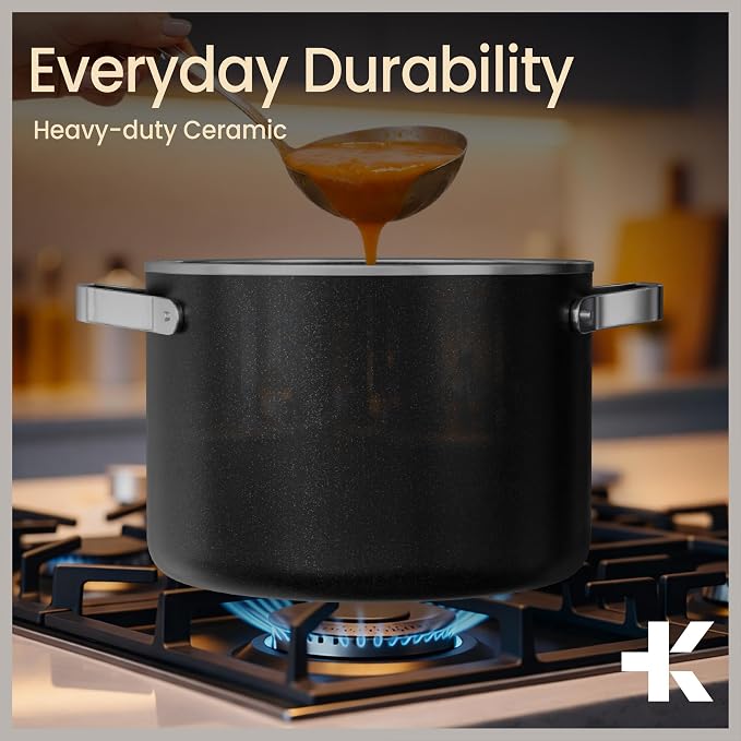 Bakken 5 Quart Ceramic Coated Stock Pot - Image 7