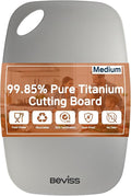 Real 99.85% Pure Titanium Cutting Board Non-Toxic 13.66" x 9"- BPA Free by HOME
