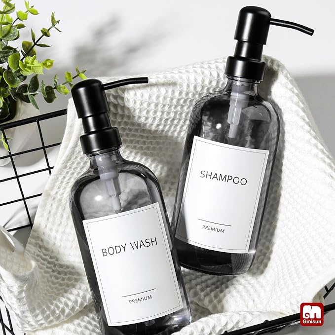 GMISUN Black Soap Dispenser, 2 Pack Hand Soap Dispensers - Image 8