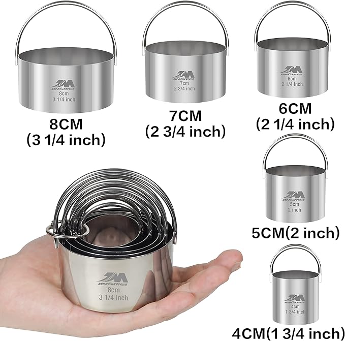 Biscuit Cutter Set for baking, Round Cookies Cutter - Image 2