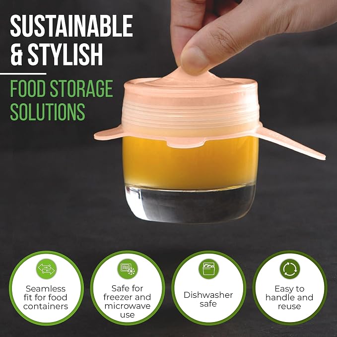 Reusable Silicone Stretch Lids for Food Storage in Fridge - Image 7