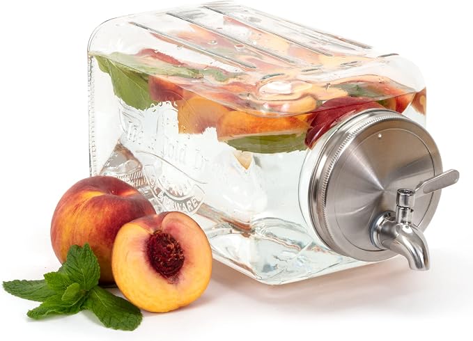 Le'raze 1.5-Gallon Glass Beverage Dispenser - Image 9