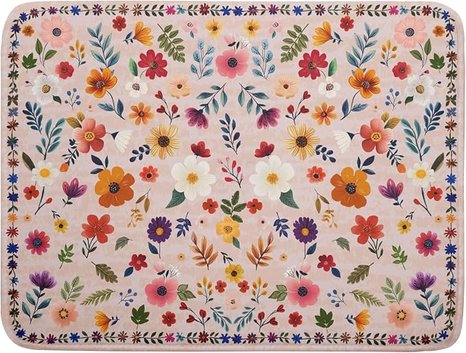 Spring Flowers Dish Drying Mat by Giwawa