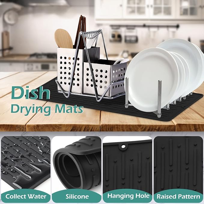 GeeRic Dish Drying Mats, Heat-resistant Silicone Mat - Image 3