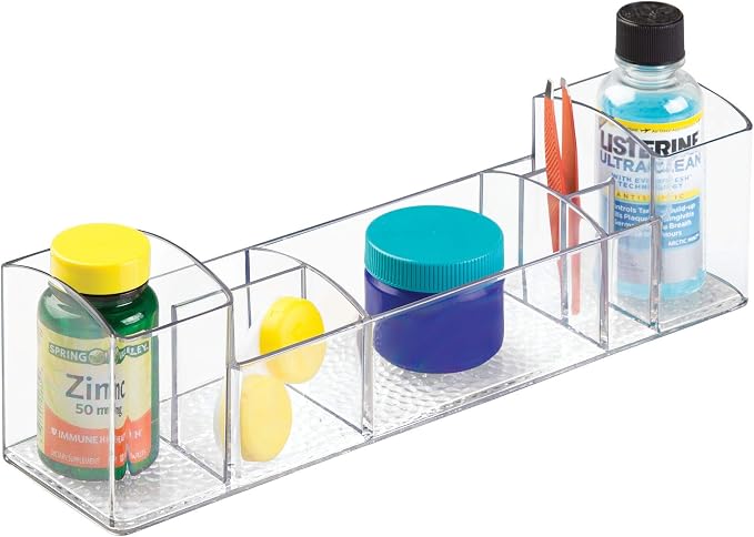 iDesign 43030 Med+ 12" Plastic Divided Vanity Medication and Bathroom Accessory by iDesign