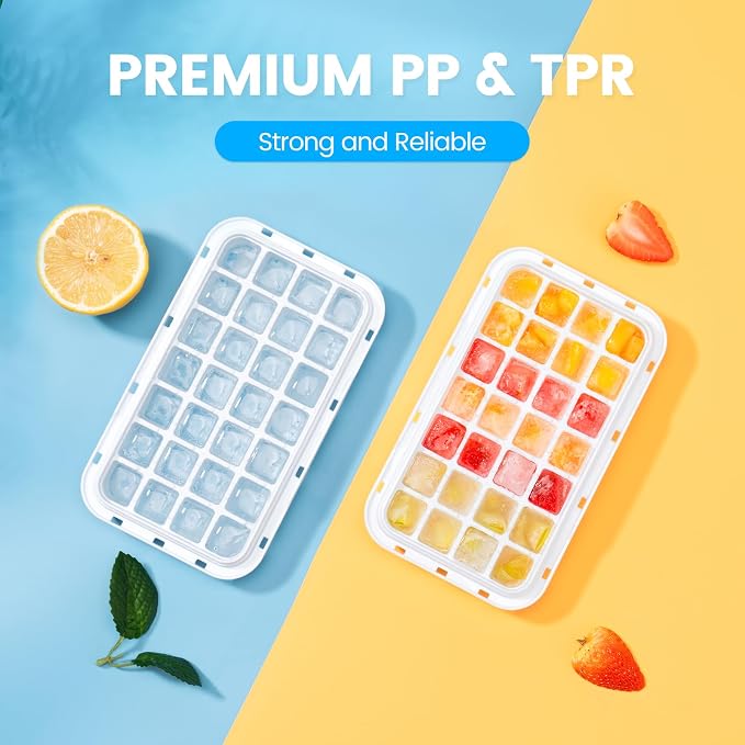 Ice Cube Tray with Lid and Bin, PHINOX 84 pcs Ice Trays - Image 7