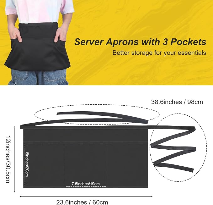 Server Waitress Waist Apron - Image 3