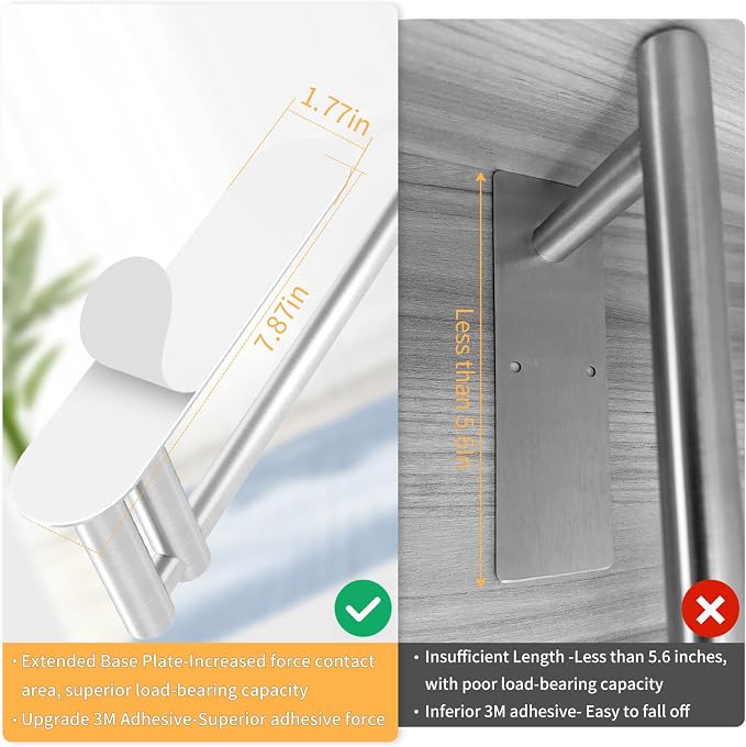Paper Towel Holder Under Cabinet, 13Inch Self-Adhesive or Wall Paper Towel - Image 3