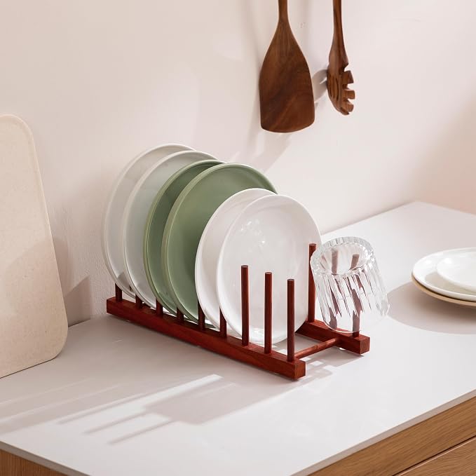 HBlife Rosewood Wooden Dish Drying Rack - Image 5
