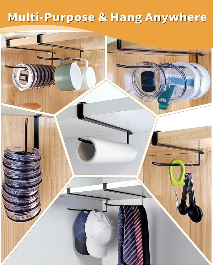 Tumbler Lid Organizer, Bar Hook Fits Various Lids, Horizontal Tumbler Lid - Image 6