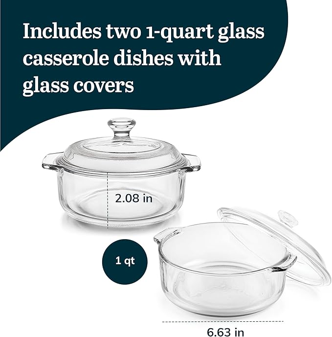Libbey Baker's Basics 2 Piece Glass Dishes - Image 3