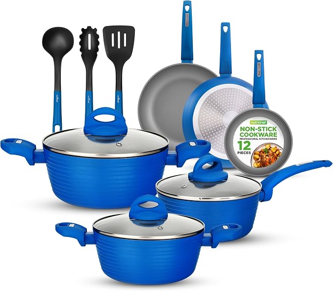 NutriChef 12 Piece Nonstick Cookware Set by NutriChef%E2%84%A2Kitchen