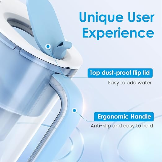 Waterdrop PT-61B Water Filter Pitcher, NSF Certified, 200-Gallon Long-Life - Image 7