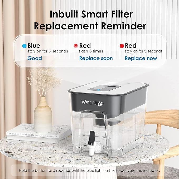 Waterdrop WFD-22L Large Water Filter Dispenser, 40-Cup Water Filter Pitcher - Image 7