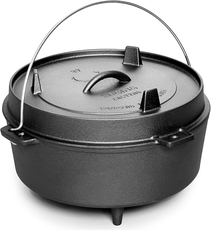 EDGING CASTING Pre-Seasoned Cast Iron Dutch Oven by EDGINGCOOKWARE